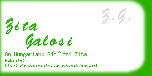 zita galosi business card